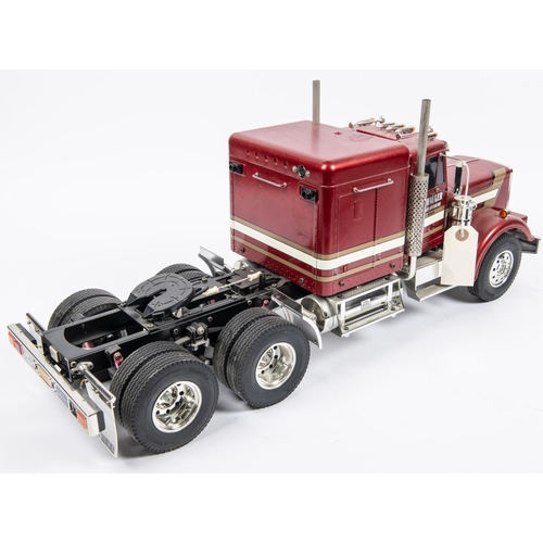 266 - A Tamiya King Hauler radio controlled truck. A tractor unit with lights, sound and vibration unit fi... 