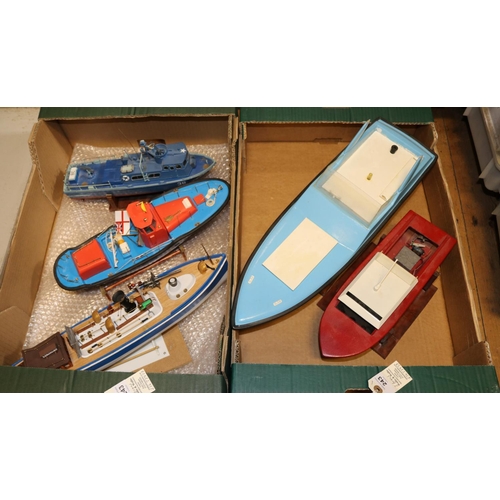 243 - 5 model boats. A Billings Waveney life boat. Motorised with twin screws. A PBR Naval motorised Naval... 