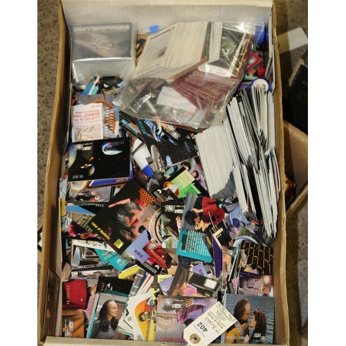 402 - Large quantity of toys, action figures, comics, trade cards and related items to include, Toy Story ... 