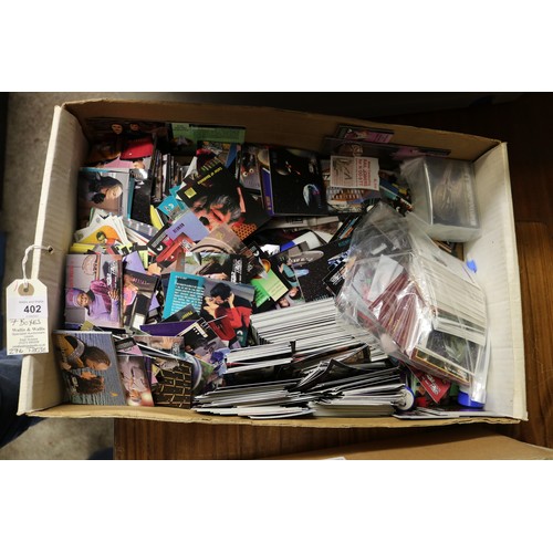 402 - Large quantity of toys, action figures, comics, trade cards and related items to include, Toy Story ... 