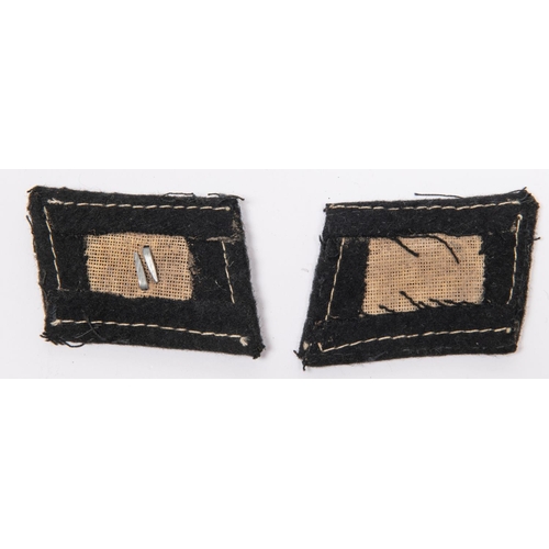 105 - A pair of Third Reich Totenkopf SS OR's collar patches. VGC £300-350