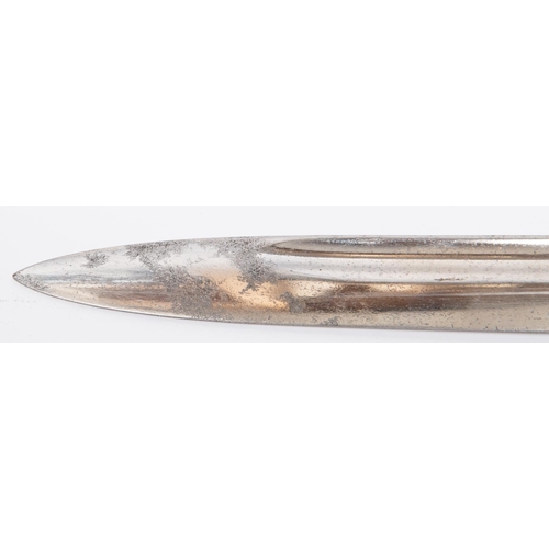 181 - A Third Reich period parade bayonet, plated blade 9½