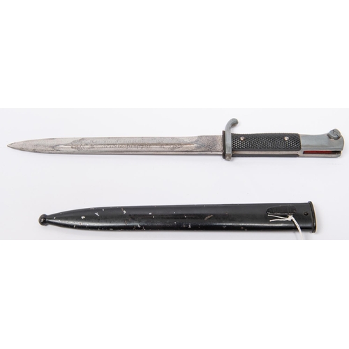 181 - A Third Reich period parade bayonet, plated blade 9½