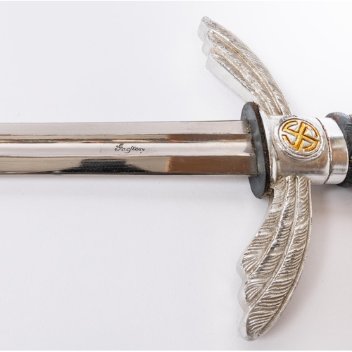 200 - A Third Reich Luftwaffe officer's sword, the blade marked 