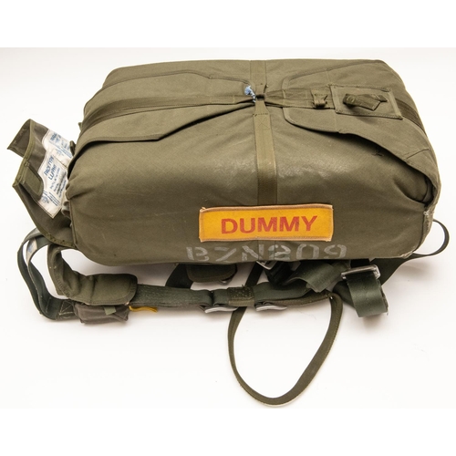 209 - A dummy parachute pack Irvin LLP Mk 1, dated 1983. VGC £30-40