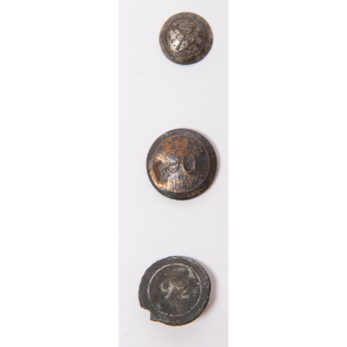 226 - An interesting oxidised silver open back button of the Commissioners of Highland Roads and Bridges, ... 