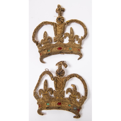 227 - A pair of early 19th century British officer's bullion epaulettes, set up as General Officer but mis... 