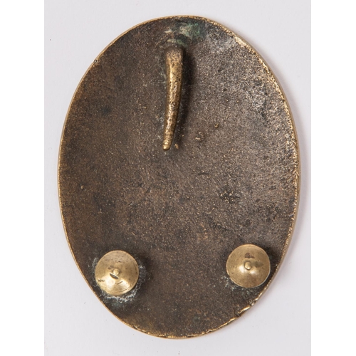 237 - A scarce Georgian brass oval shoulder belt plate of the Royal Aberdeen Light Infantry Volunteers, wi... 