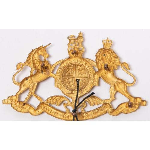 244 - An ERII Household Cavalry gilt band pouch badge. VGC (one of six copper loops missing). £40-60