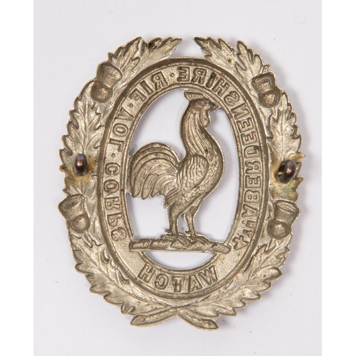 254 - An OR's white metal glengarry badge of the 4th Aberdeenshire Rifle Volunteer Corps, 1880-1883. VGC £... 