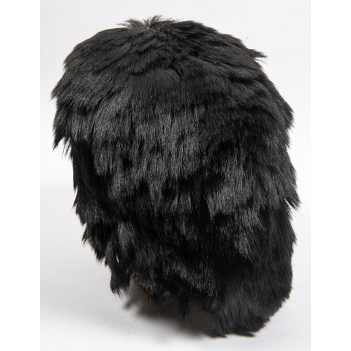 292 - A very scarce Crimean period Guards officer's bearskin cap, the lack of provision for a hackle plume... 