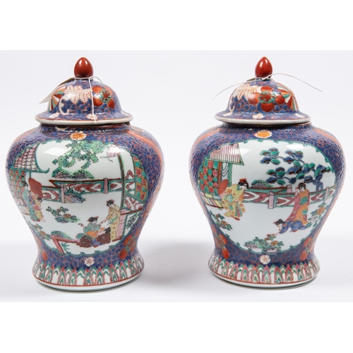 3 - A pair of Chinese ginger jars, 10½