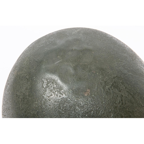 315 - A WWII US Army steel helmet, original O.D. finish with front marking of Division and 2 bar rank, fro... 