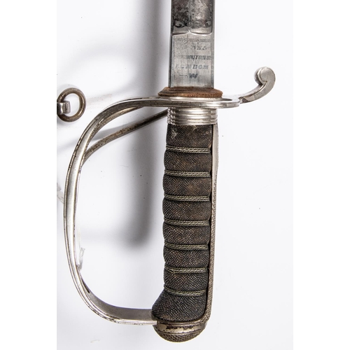 319 - A George V Artillery pattern officers' sword of the South Eastern Mounted Brigade Army Service Corps... 