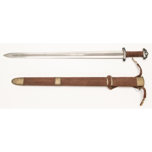 348 - A fine quality re-enactment Viking sword, blade 28½