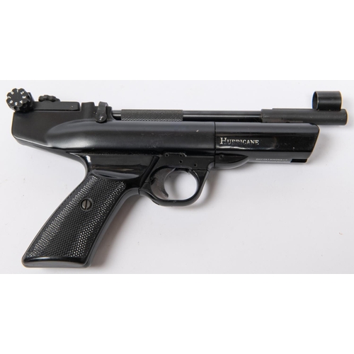 394 - A .22 Webley Hurricane air pistol, GWO & clean condition. Purchasers please note: any air gun manufa... 