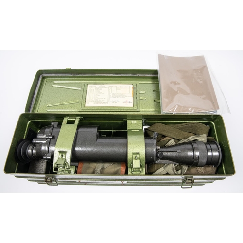 411 - A Polish NSZP-3 night vision telescopic gun sight, number 780483, in its steel case numbered to the ... 