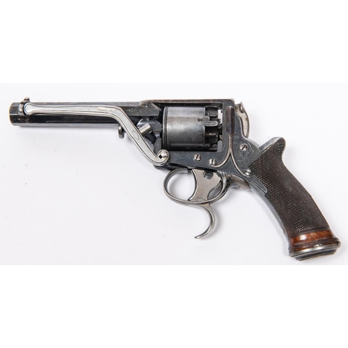 439 - A good 5 shot 80 bore second model Tranter double trigger percussion revolver, 9