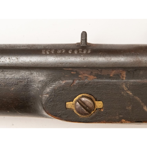 444 - A 14 bore Enfield type 2 band percussion musket, probably for native troops, 48½