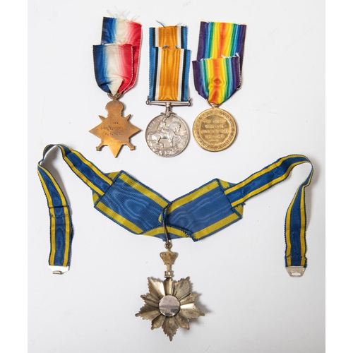 53 - Three: 1914-15 star, (2344 Pte L Feaver, R.A.M.C.), BWM, Victory (Captain L.E. Feaver), GVF. Togethe... 