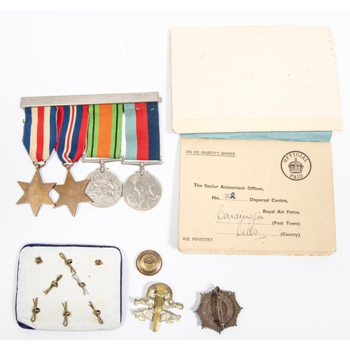 60 - WWII group of  four: 1939-45 star, F&G star, Defence and War,  (un-named as issued) with RAF Service... 