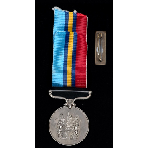 72 - Rhodesian Service Medal issued for anti terrorist work (PR 83365 Rfn N Baalbergen) with citation not... 