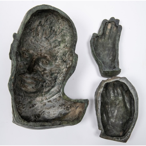 98 - A bronze death mask of Stalin, 13