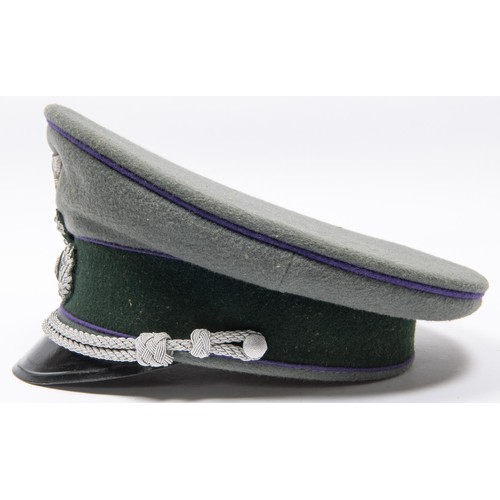 169 - A Third Reich Army Chaplain's peaked SD cap, with alloy embroidered insignia, lining marked 