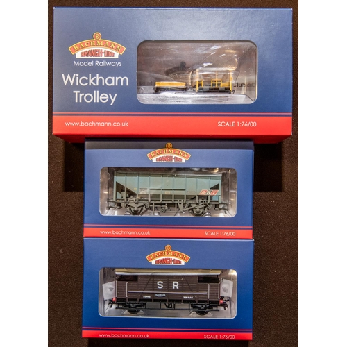 10 - 3x Bachmann Branch-Line Model Railways. Wickham Trolley Car BR Engineers (32-992). Plus an SE&CR 'Da... 