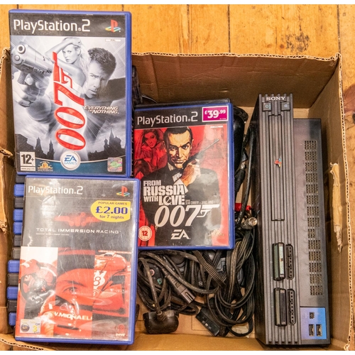 132 - 24 games + Sony Playstation 2 Console complete with 2 controllers and cables. Games include, 007 Nig... 