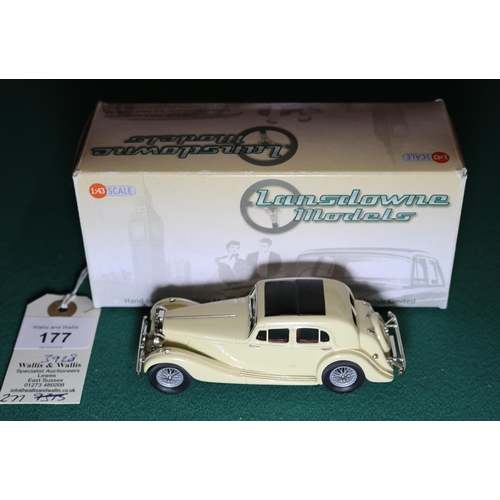 177 - Lansdowne Models LDM.53A. 1939 MG SA Saloon. In cream with maroon interior. BRX 351 number plates. S... 