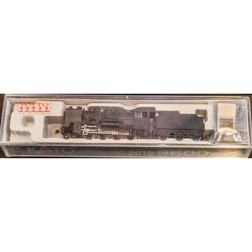 21 - 4 Japanese produced 'N' gauge Locomotives. KATO: A 2-6-0 Steam Locomotive and a 2-8-0 Steam Locomoti... 