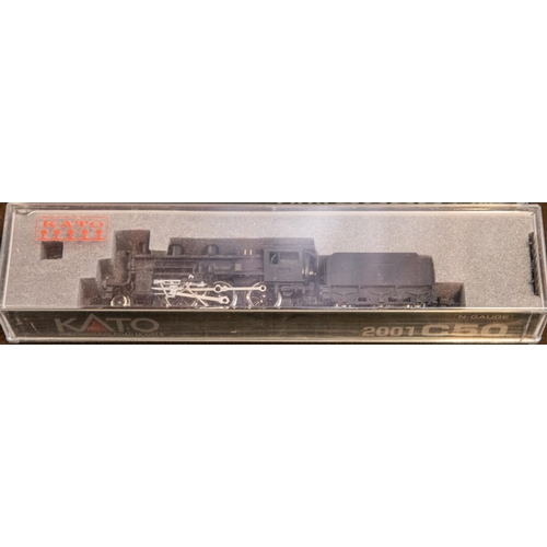 21 - 4 Japanese produced 'N' gauge Locomotives. KATO: A 2-6-0 Steam Locomotive and a 2-8-0 Steam Locomoti... 