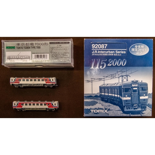 23 - 3 Japanese 'N' gauge Motive Power items. A Tomix J.R.Interurban Series 115.2000 3-car Multiple Unit.... 