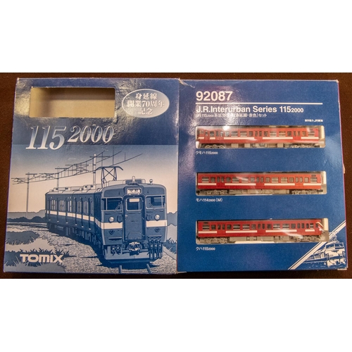 23 - 3 Japanese 'N' gauge Motive Power items. A Tomix J.R.Interurban Series 115.2000 3-car Multiple Unit.... 