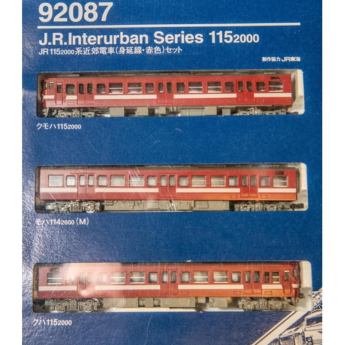 23 - 3 Japanese 'N' gauge Motive Power items. A Tomix J.R.Interurban Series 115.2000 3-car Multiple Unit.... 