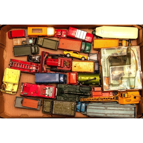 244 - 22 Dinky Toys. Most For Restoration. Including Guy Van Ever Ready. Commer Fire Engine. Pullmore Car ... 