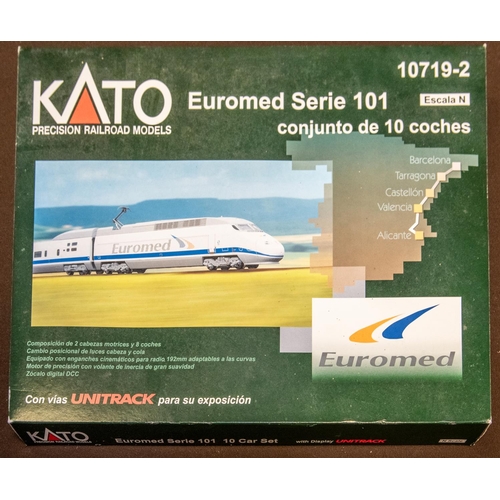 25 - A KATO 'N' gauge Train Pack. (10719-2). A Euromed Serie 101 10-car High-Speed Train. Comprising 2 po... 