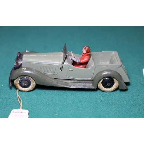 252 - Dinky Toys British Salmson Four-Seater Sports car (36f). An unusual example with driver, grey body w... 