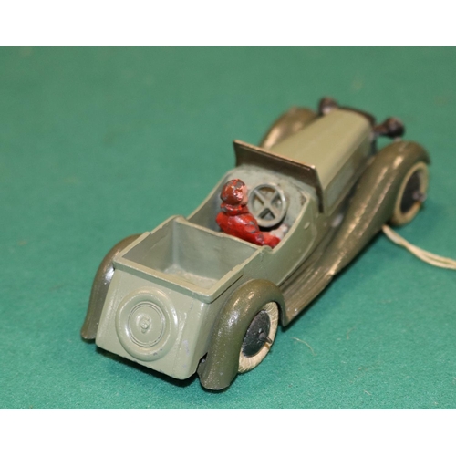 252 - Dinky Toys British Salmson Four-Seater Sports car (36f). An unusual example with driver, grey body w... 