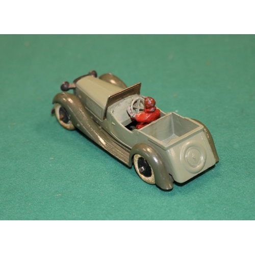 252 - Dinky Toys British Salmson Four-Seater Sports car (36f). An unusual example with driver, grey body w... 