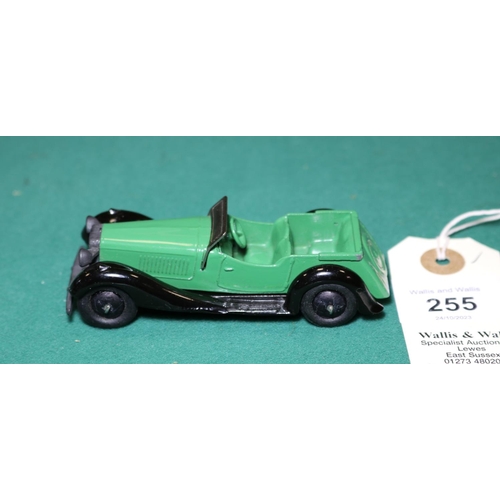 255 - Dinky Toys British Salmson Four-Seater Sports car (36f). An example in green with black moulded chas... 