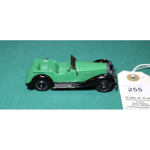 255 - Dinky Toys British Salmson Four-Seater Sports car (36f). An example in green with black moulded chas... 