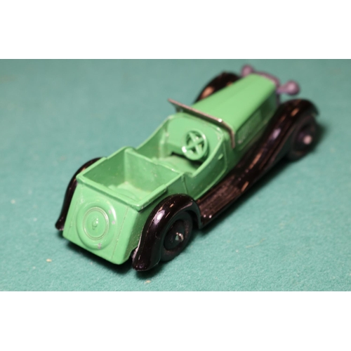 255 - Dinky Toys British Salmson Four-Seater Sports car (36f). An example in green with black moulded chas... 