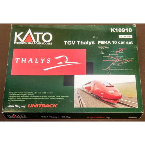 A KATO N gauge Train Pack. K10910 . A TGV Thalys PBKA 10 car