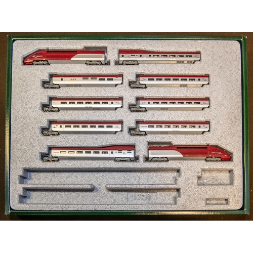 27 - A KATO 'N' gauge Train Pack. (K10910). A TGV Thalys PBKA 10-car set. Comprising 2 power cars and 8 p... 