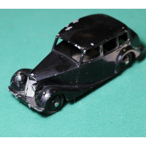 283 - Dinky Toys Triumph 1800 (40b). A rare example in black with black wheels and black rubber tyres. TRI... 