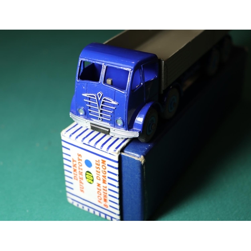 293 - A rare Dinky Supertoys Foden Diesel 8-Wheel Wagon (901).  A second type (FG) example with dark blue ... 