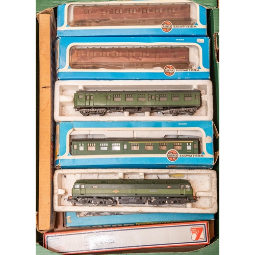 4 - A quantity of OO gauge Model Railway. Including Mainline - BR WR 0-6-0 Tender Loco RN 3210. BR 4-6-0... 