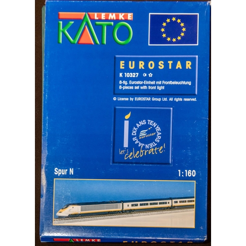 A KATO 'N' gauge Train Pack. (10-327). A 'Eurostar' 8-Car Set
